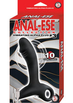 Load image into Gallery viewer, Anal-Ese Collection Rechargeable Vibrating Silicone Alpha Plug #3 - Black

