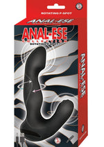 Load image into Gallery viewer, Anal-Ese Collection Rotating P-Spot Silicone Rechargeable Vibrator - Black
