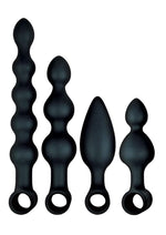Load image into Gallery viewer, Anal-Ese Collection Silicone Rechargeable Vibrating Anal Fantasy Kit - Black - Set Of 5
