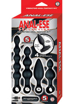 Load image into Gallery viewer, Anal-Ese Collection Silicone Rechargeable Vibrating Anal Fantasy Kit - Black - Set Of 5
