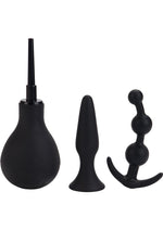 Load image into Gallery viewer, Anal Explorer Kit Silicone Douche - Black
