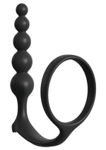 Load image into Gallery viewer, Anal Fantasy Collection Ass-Gasm Silicone Cockring Anal Beads - Black
