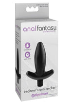 Load image into Gallery viewer, Anal Fantasy Collection Beginner&#39;s Anal Anchor Vibrating Waterproof - Black - 3.25in
