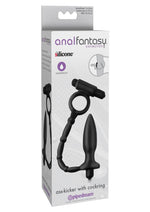 Load image into Gallery viewer, Anal Fantasy Collection Silicone Ass Kicker Plug with Cock Ring Waterproof - Black
