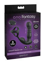 Load image into Gallery viewer, Anal Fantasy Elite Ass-Gasm Side and Glide Rechargeable Silicone Prostate Stimulator - Black
