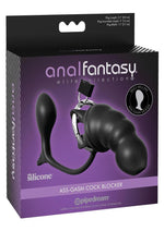 Load image into Gallery viewer, Anal Fantasy Elite Silicone Ass Gasm Cock Blocker Chastity Cage - Black
