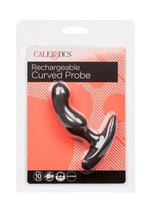 Load image into Gallery viewer, Anal Toys Rechargeable Curved Probe Silicone Anal Stimulator - Black

