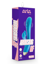 Load image into Gallery viewer, Aria Arousing AF Rechargeable Silicone Rabbit Vibrator - Blue
