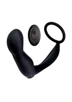 Load image into Gallery viewer, Ass-Sation Remote Controlled Contoured Rechargeable Silicone Anal Plug - Black

