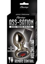 Load image into Gallery viewer, Ass-Sation Remote Control Rechargeable Vibrating Metal Anal Plug - Black/Metal
