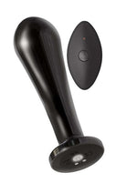 Load image into Gallery viewer, Ass-Sation Remote Control Vibrating Metal Anal Bulb - Black/Metal
