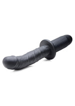 Load image into Gallery viewer, Ass Thumpers The Large Realistic Rechargeable Silicone Vibrator with Handle - Black
