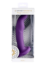 Load image into Gallery viewer, Astil Silicone Curved Dildo with Suction Cup - Purple - 8in
