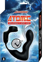 Load image into Gallery viewer, Atomic Inflatable P-Spot Rechargeable Silicone Vibrator with Remote - Black
