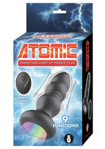 Load image into Gallery viewer, Atomic Thrusting Light-Up Rechargeable Silicone Power Plug - Black
