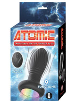 Load image into Gallery viewer, Atomic Thrusting Light-Up Twister Rechargeable Silicone Plug - Black
