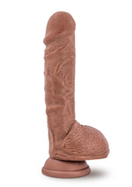 Load image into Gallery viewer, Au Naturel Big Billy Dual Dense Dildo with Balls - Caramel - 9in
