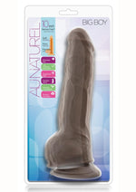 Load image into Gallery viewer, Au Naturel Big Boy Dildo with Balls - Chocolate - 10in
