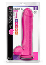 Load image into Gallery viewer, Au Naturel Bold Big John Dildo with Suction Cup and Balls - Pink - 11in
