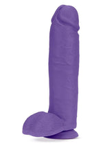 Load image into Gallery viewer, Au Naturel Bold Huge Dildo with Suction Cup and Balls - Purple - 10in
