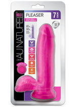 Load image into Gallery viewer, Au Naturel Bold Pleaser Dildo with Suction Cup - Pink - 7in
