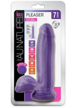 Load image into Gallery viewer, Au Naturel Bold Pleaser Dildo with Suction Cup - Purple - 7in
