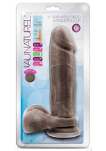 Load image into Gallery viewer, Au Naturel Dildo with Suction Cup - Chocolate - 9.5in
