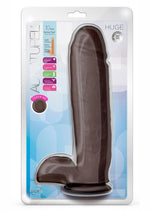 Load image into Gallery viewer, Au Naturel Huge Sensa Feel Dildo with Suction Cup - Chocolate - 10in
