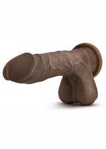 Load image into Gallery viewer, Au Naturel Mister Perfect Dildo with Balls - Chocolate - 8.5in
