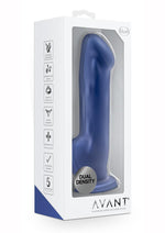 Load image into Gallery viewer, Avant D8 Ergo Silicone Dildo with Suction Cup - Blue/Indigo - 7.5in
