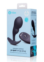 Load image into Gallery viewer, B-Vibe Remote Control P-Spot Rechargeable Silicone Snug Plug 145g - Black
