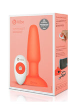 Load image into Gallery viewer, B-Vibe Rimming Plug 2 Rechargeable Silicone Anal Plug with Remote - Orange
