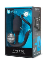 Load image into Gallery viewer, B-Vibe Snug and Tug Silicone Cock Ring and Anal Plug - Black
