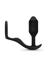 Load image into Gallery viewer, B-Vibe Snug and Tug Silicone Cock Ring and Anal Plug - Black
