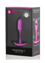 Load image into Gallery viewer, B-Vibe Snug Plug 1 Silicone Weighted Butt Plug - Fucshia - Pink