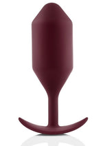 Load image into Gallery viewer, B-Vibe Snug Plug 5 Silicone Weighted Anal Plug - Dark - Red