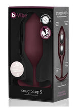 Load image into Gallery viewer, B-Vibe Snug Plug 5 Silicone Weighted Anal Plug - Dark - Red