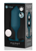 Load image into Gallery viewer, B-Vibe Snug Plug 6 Silicone Weighted Anal Plug - Marine - Blue