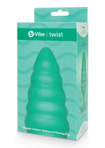 Load image into Gallery viewer, B-Vibe Twist Textured Rechargeable Silicone Anal Plug - Green