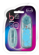 Load image into Gallery viewer, B Yours Glitter Power Bullet Vibrator with Remote Control - Blue
