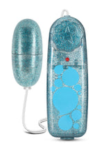 Load image into Gallery viewer, B Yours Glitter Power Bullet Vibrator with Remote Control - Blue

