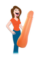 Load image into Gallery viewer, Bachelorette Party Favors Captain Pecker The Inflatable Party Pecker - Vanilla
