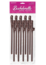 Load image into Gallery viewer, Bachelorette Party Favors Dicky Sipping Straws - Chocolate
