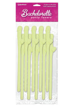 Load image into Gallery viewer, Bachelorette Party Favors Dicky Sipping Straws - Glow In The Dark
