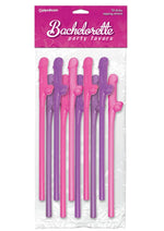 Load image into Gallery viewer, Bachelorette Party Favors Dicky Sipping Straws - Pink/Purple
