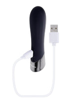 Load image into Gallery viewer, Back In Black Rechargeable Silicone Bullet
