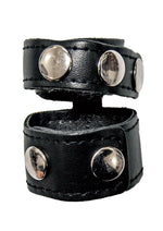 Load image into Gallery viewer, Ballgear Pu Leather Cock Strap with Iron Ball Stretcher - Black
