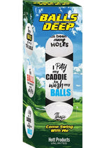 Load image into Gallery viewer, Balls Deep Funny Slogan Golf Balls (3 Pack) - Assorted
