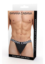 Load image into Gallery viewer, Banana Cabana Poly Jock - Black - Medium/Small
