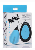 Load image into Gallery viewer, Bang! 10x Rechargeable Silicone Vibrating Egg with Remote Control - Blue
